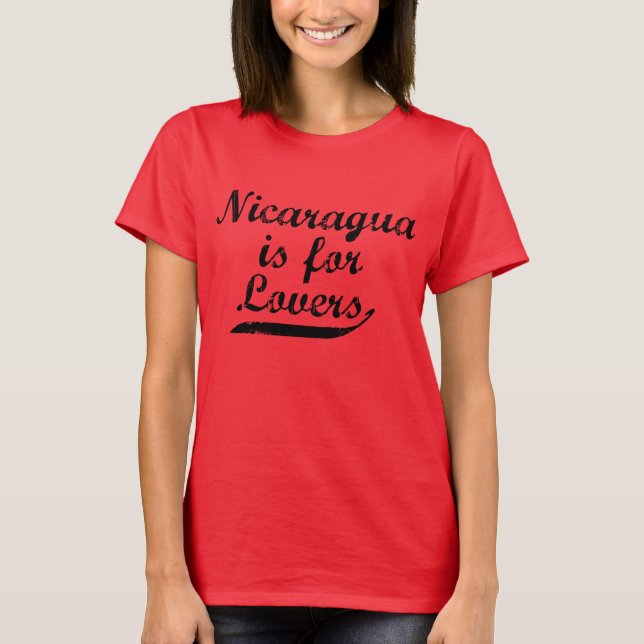 T-shirt Nica est pour les amoureux (Devant)