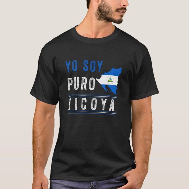 T-shirt Nicaragua Flag Camiseta Nicaraguan Nicoya Pinolero (Devant)