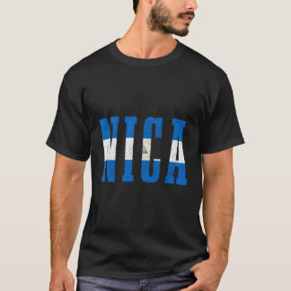 T-shirt Nicaragua Nica, Drapeau du Nicaragua