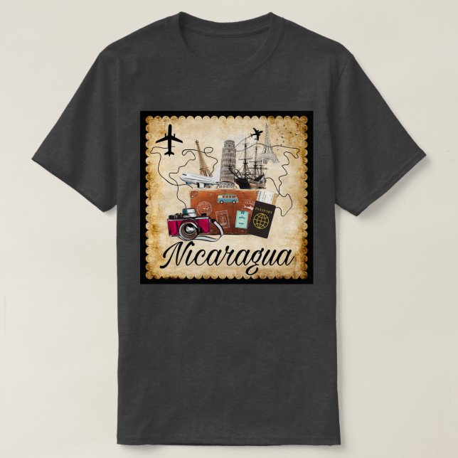 T-shirt Nicaragua World Travel Souvenir Destination Voyage (Design devant)