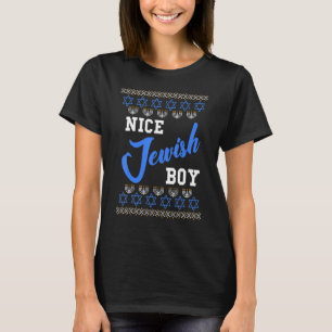 T-shirt Nice juif garçon laid Hanoukka Sweater Chanukah He