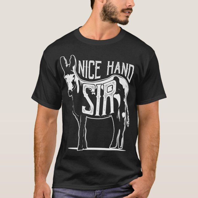 T-shirt Nice Main Sir Donkey Poker Drôle Design de jeu  (Devant)