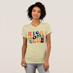 T-shirt Nice Moms Club Super Rétro Vidéos Été Triste Beige