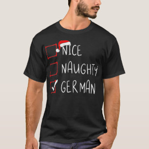 T-shirt Nice Naughty Allemand Noël Allemagne Héritage Ro
