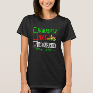 T-shirt Nice Naughty It's Compplicated Père Noël Christmas