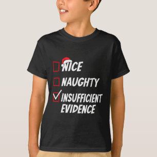 T-shirt Nice Naughty Noël Famille Noël Fêtes Pajama Hommes