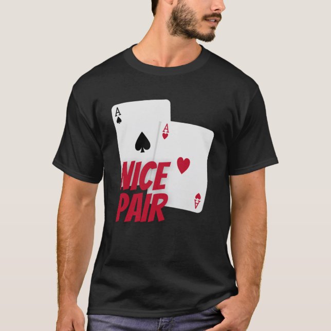 T-shirt Nice Pair Poker Aces (Devant)