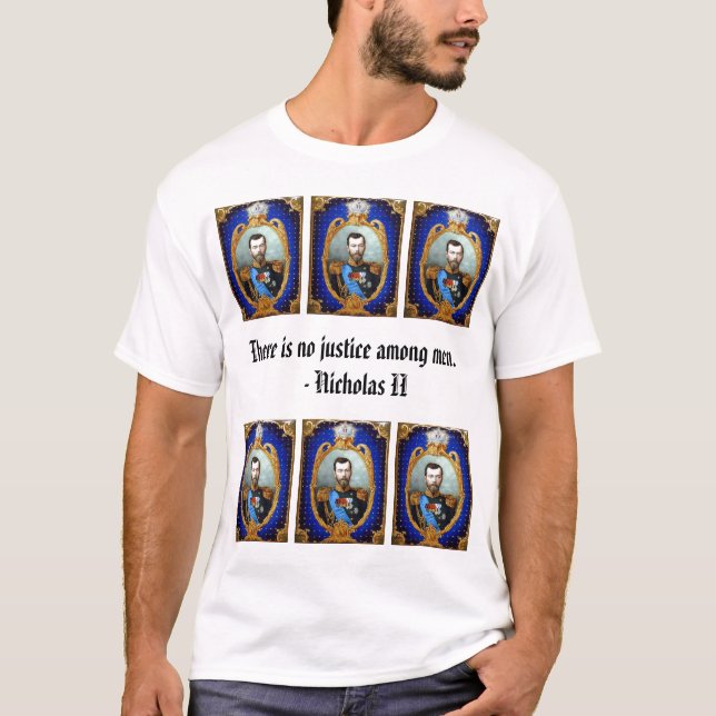 T-shirt Nicholas II - Bleu (Devant)