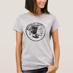 T-shirt Nickel en bois Vintage