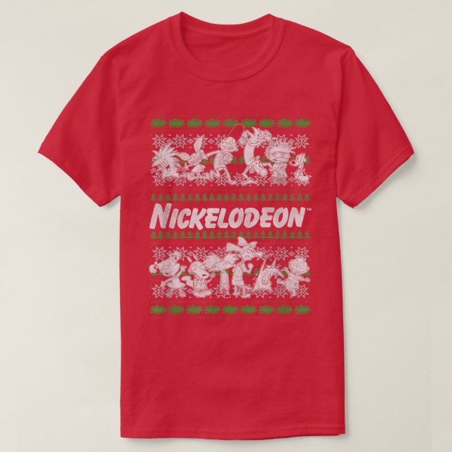 T-shirt Nickelodeon Noël Franchise multiple Ugly Swea (Design devant)