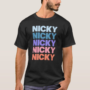 T-shirt Nicky de texte répété moderne
