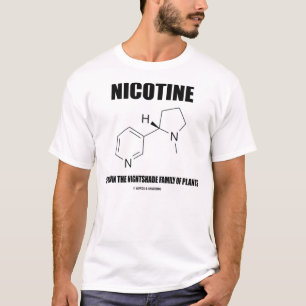 T-shirt Nicotine trouvée dans la famille de morelle des