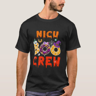 T-shirt Nicu Boo Crew Ghost Costume d'Halloween Éffrayant 