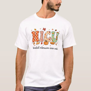T-shirt NICU Infirmière Automne Automne Nonatal Intensive 