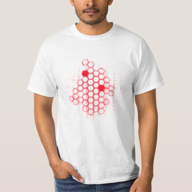 T-shirt Nid d'abeilles futuriste (Devant)