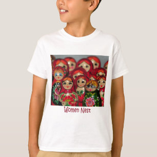 T-shirt Nid de femmes, poupées russes d'emboîtement
