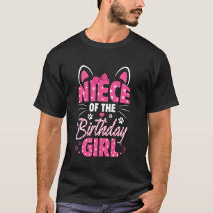 T-shirt Nièce de la fille qui fête son anniversaire Chat F
