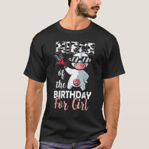 T-shirt Nièce de la fille qui fête son anniversaire Vache