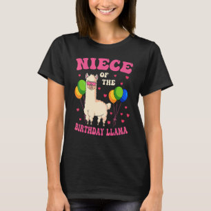T-shirt Nièce De L'Anniversaire Lama Anniversaire Party Fa