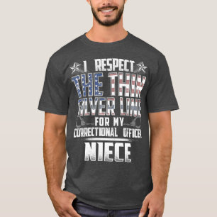 T-shirt Niece Thin Silver Line Agent correctionnel