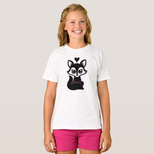 T - Shirt niedlich Fox Girls (Vorne ganz)