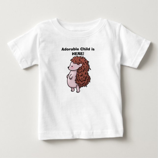 T - Shirt Niedlich Kid's Igel Design (Vorderseite)
