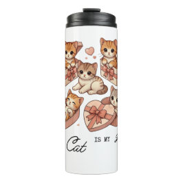 T - Shirt niedliche Geschenkkatze Thermosbecher