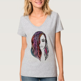 T - Shirt niedlicher Frauen mit Bild
