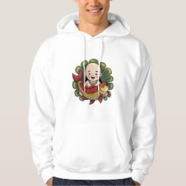 T-Shirt | Niedlicher Junge mit Lucky Koi Hoodie