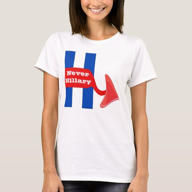 T - Shirt Niemals Hillary (Vorderseite)