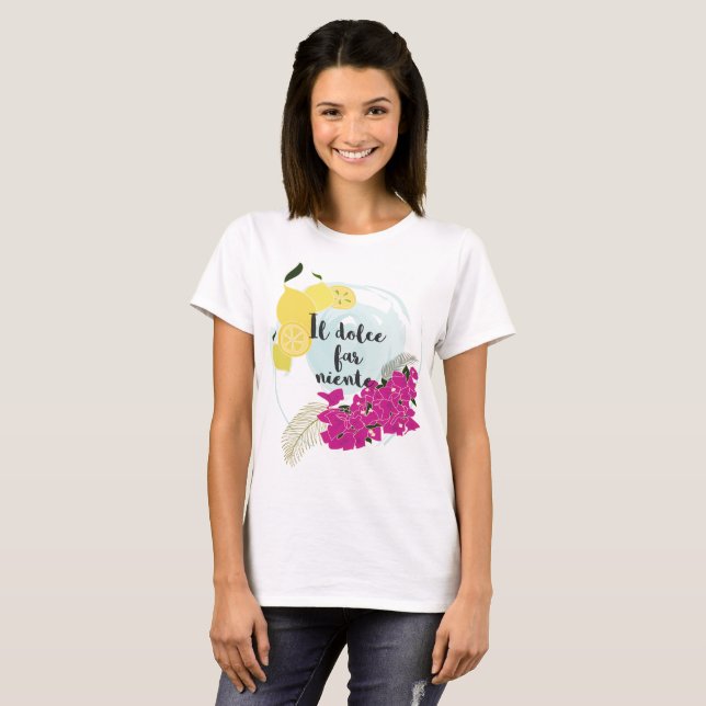 T-shirt Niente lointain de dolce de l'IL (Devant entier)