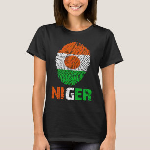 T-shirt Niger Drapeau d'impression I Love Niger Travel