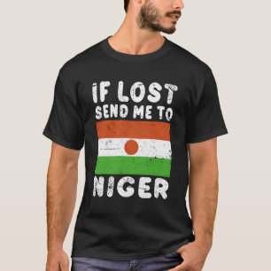 T-shirt Niger Drapeau Souvenir - Si Perdu Envoyez-Moi Au N