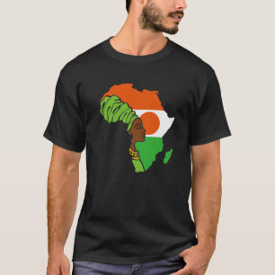 T-shirt Niger Nigeria Drapeau Afrique Carte du patrimoine 