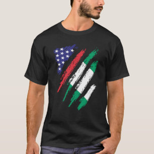 T-shirt Nigeria American Grosse Drapeau USA Patriot Herita