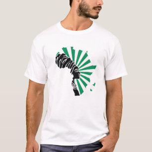 T-shirt Nigeria Carte de l'Afrique du drapeau nigérian Pat