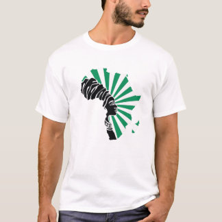 T-shirt Nigeria Carte de l'Afrique du drapeau nigérian Pat
