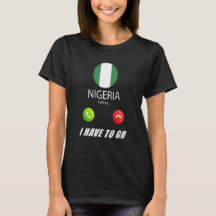 T-shirt Nigeria Drapeau Souvenir Le Nigeria Appelle