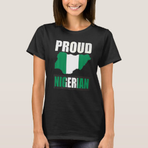 T-shirt Nigeria, Patriote Nigeria Drapeau Dans Le Coeur Fi