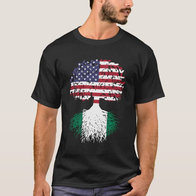 T-shirt Nigeria Roots Nigeria Cadeau d'arbre du patrimoine (Devant)