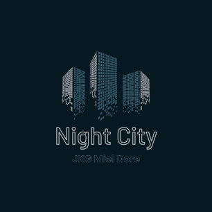 T-shirt Night City JKG Miel Doré
