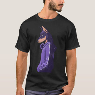 T-shirt Night Doberman