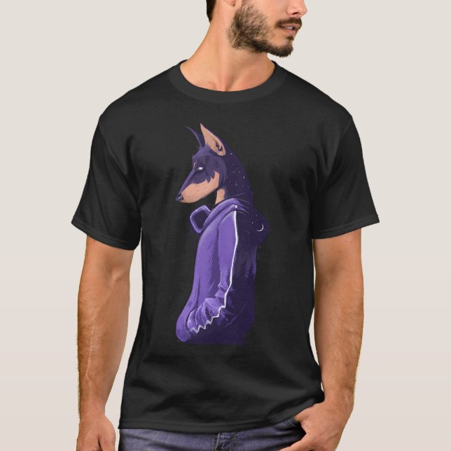 T-shirt Night Doberman (Devant)