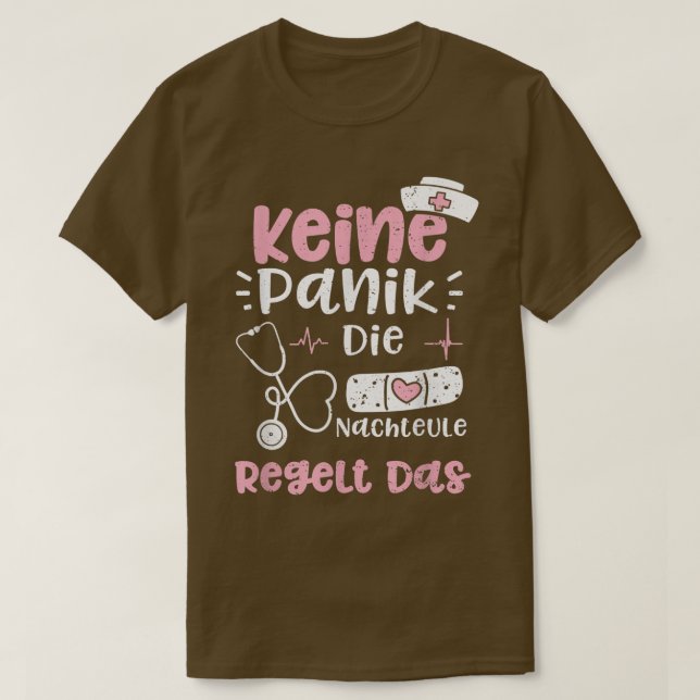 T-shirt Night Owl Keine Panik Die Nachteule Regelt DasNurs (Design devant)