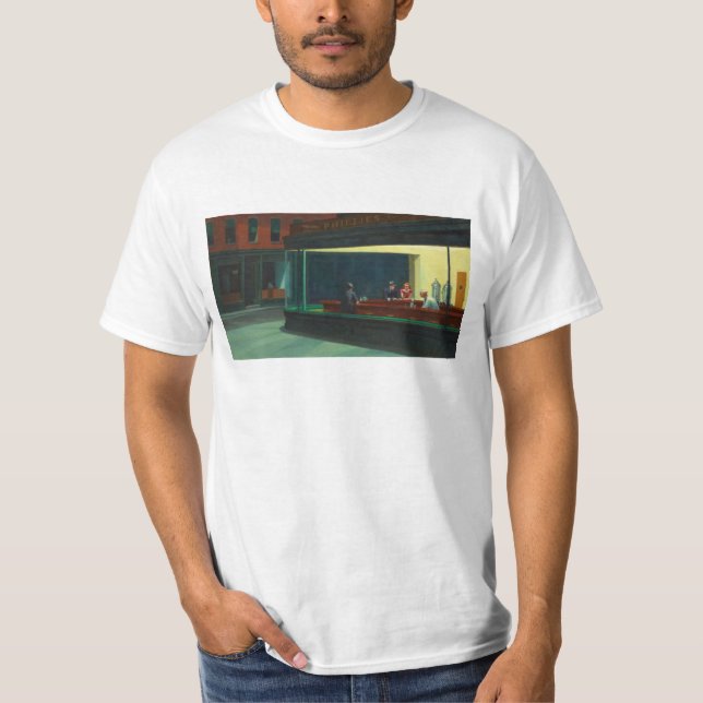 T-shirt Nighthawks - Edward Hopper (Devant)