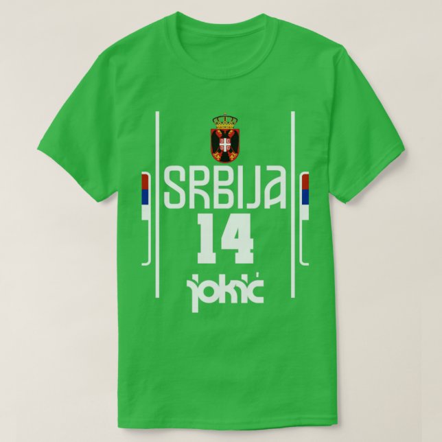 T-shirt Nikola Jokic Retro Serbie Jersey Fan Art (Design devant)