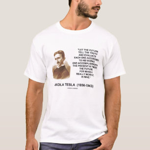 T-shirt Nikola Tesla a laissé l'avenir indiquer la