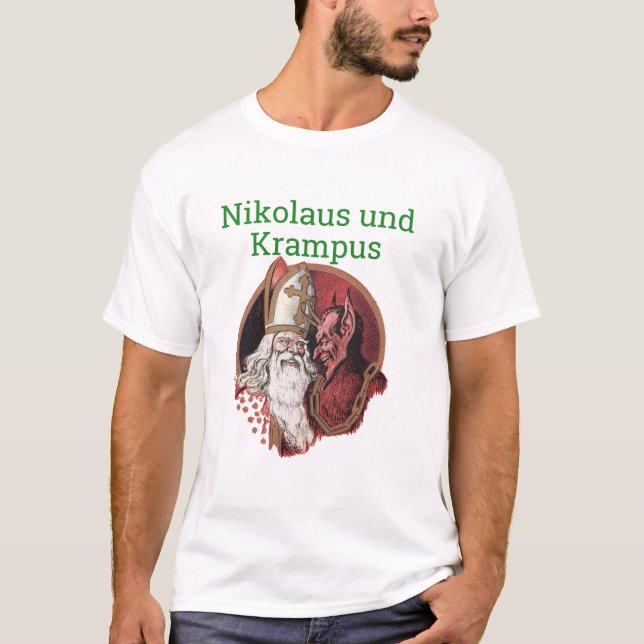 T-shirt Nikolaus et Noël d'Allemand de Krampus (Devant)