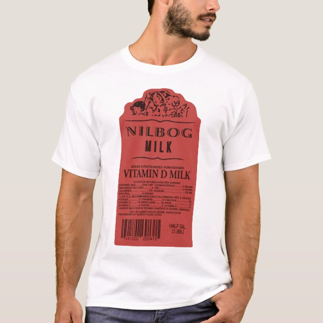 T-shirt Nilbog Milk (Devant)