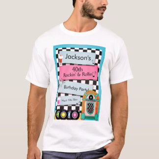 T-shirt N'importe quel âge, anniversaire du dîner des anné
